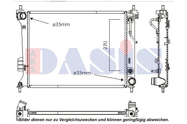 AKS DASIS Radiators, Motora dzesēšanas sistēma 560071N